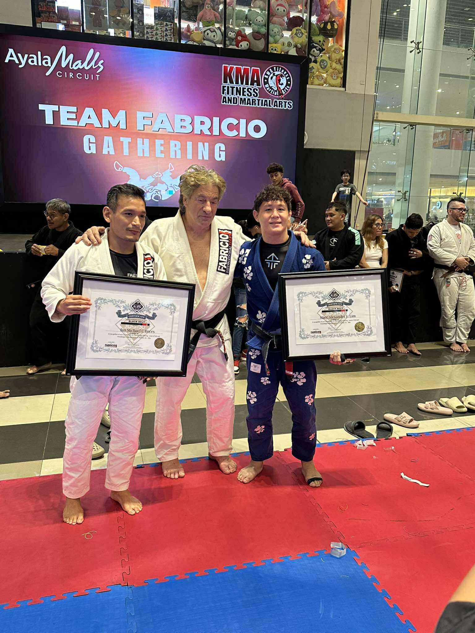 Ziggy's black belt promotion with Stephen Kamphuis